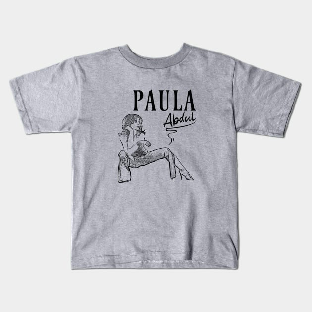 Paula Abdul // 80s Music // Black retro Kids T-Shirt by Degiab